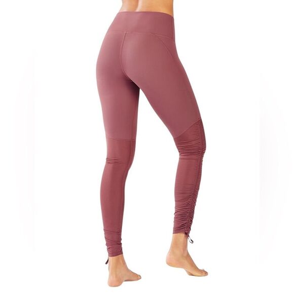 Fabletics Mauve Pink Cashel Foldover PureLuxe Ruched Athletic Legging - Picture 3 of 8